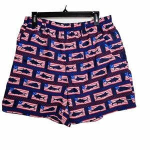 Columbia PFG Omni-Shade Patriotic Fish Swim Shorts Men’s L